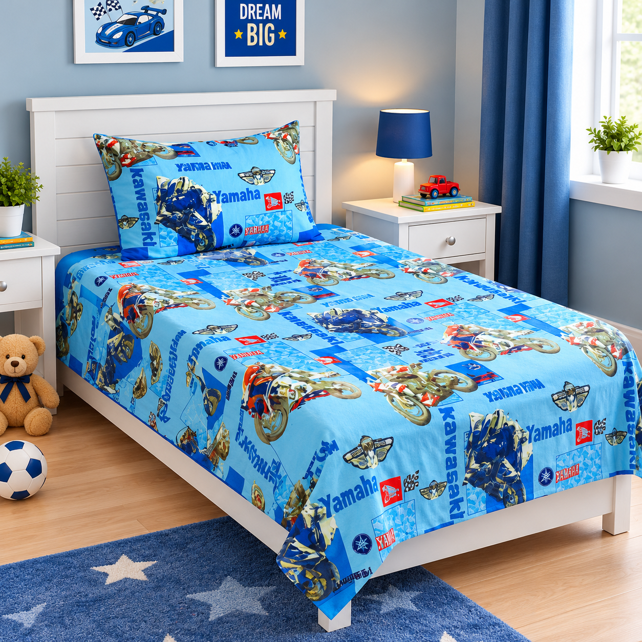 Kids Printed Bed Sheet Set (Single)