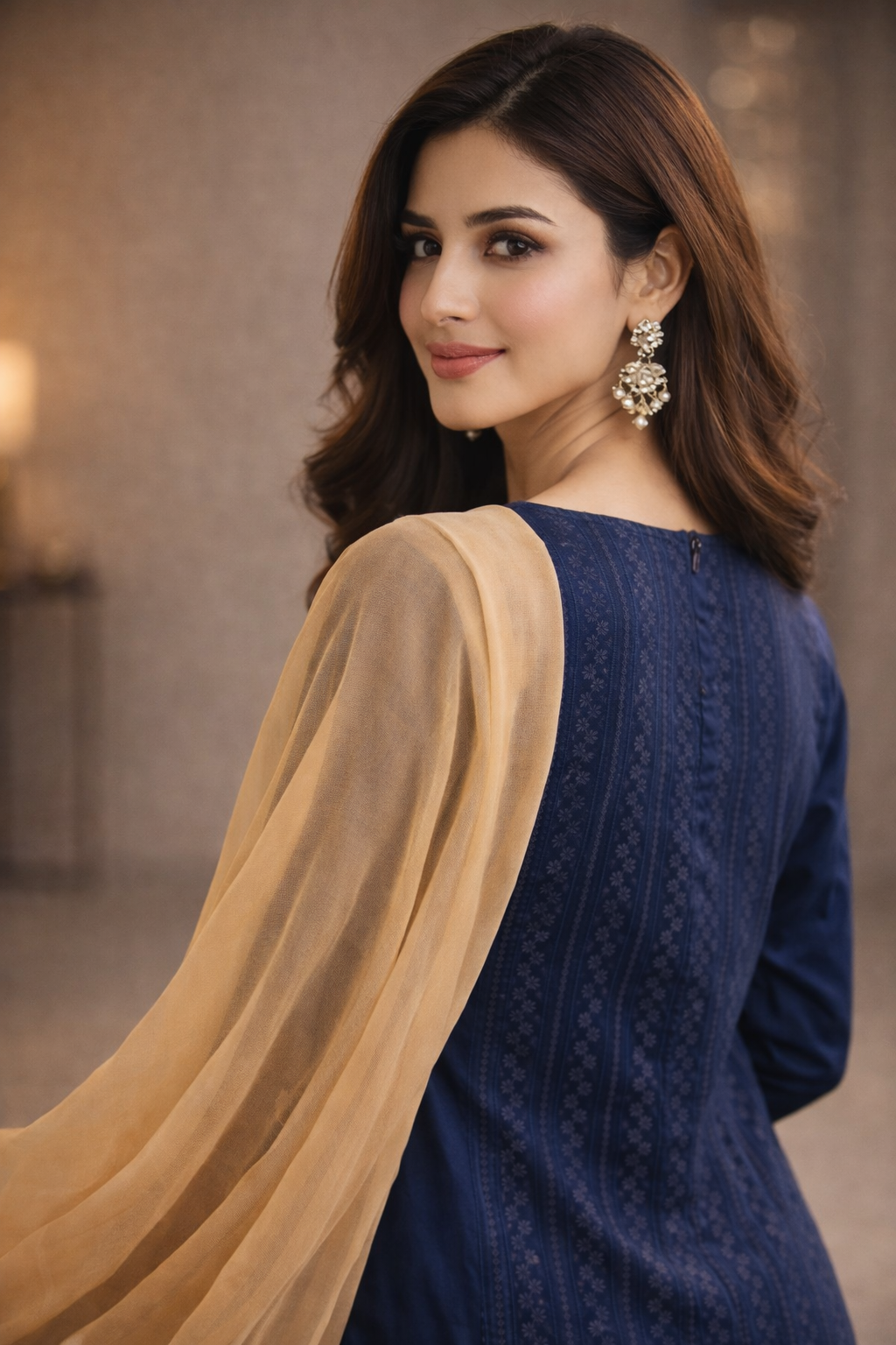 3-Pcs Printed & Embroidered Lawn Suit (Stitched)