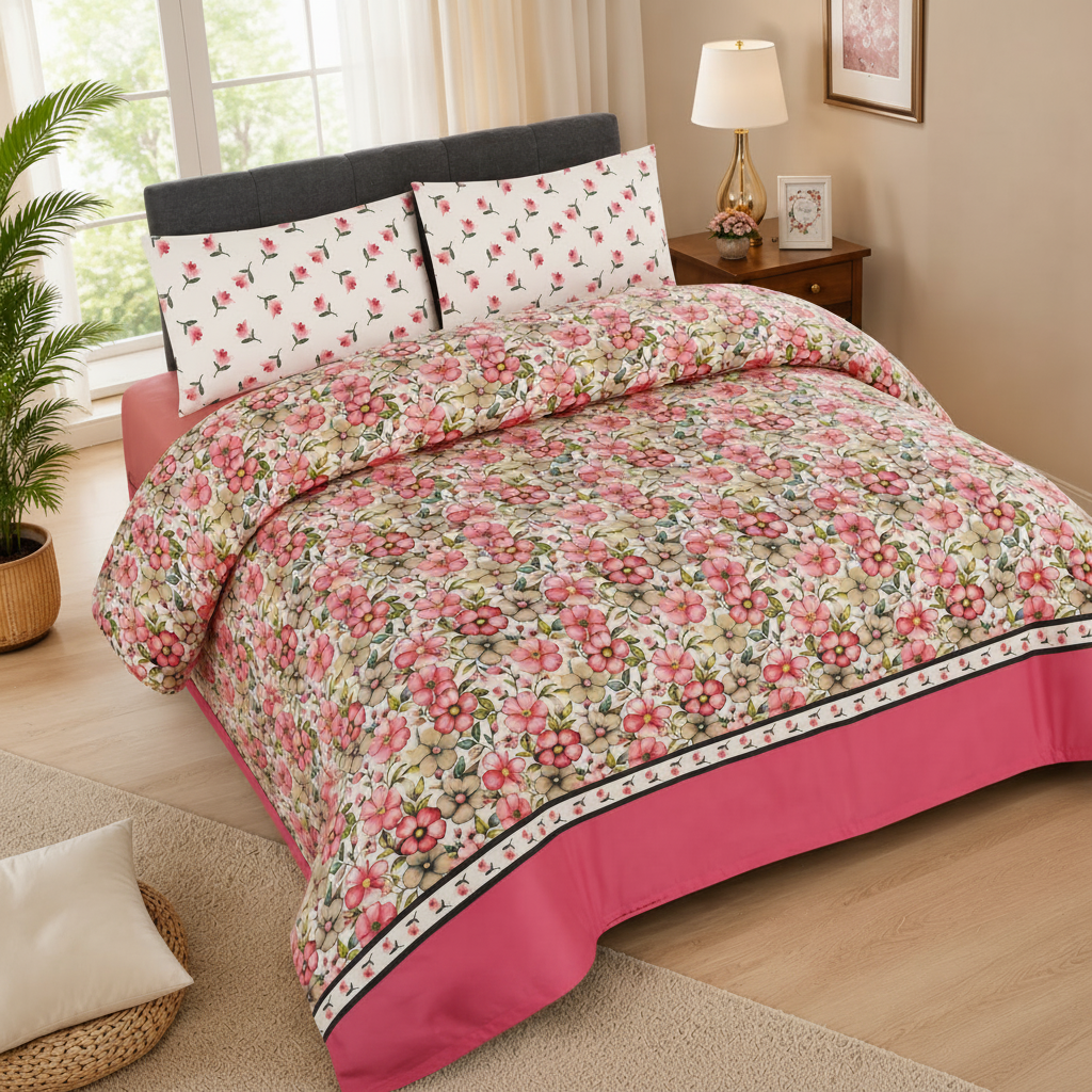 Signature Printed Bed Sheet Set – King Size