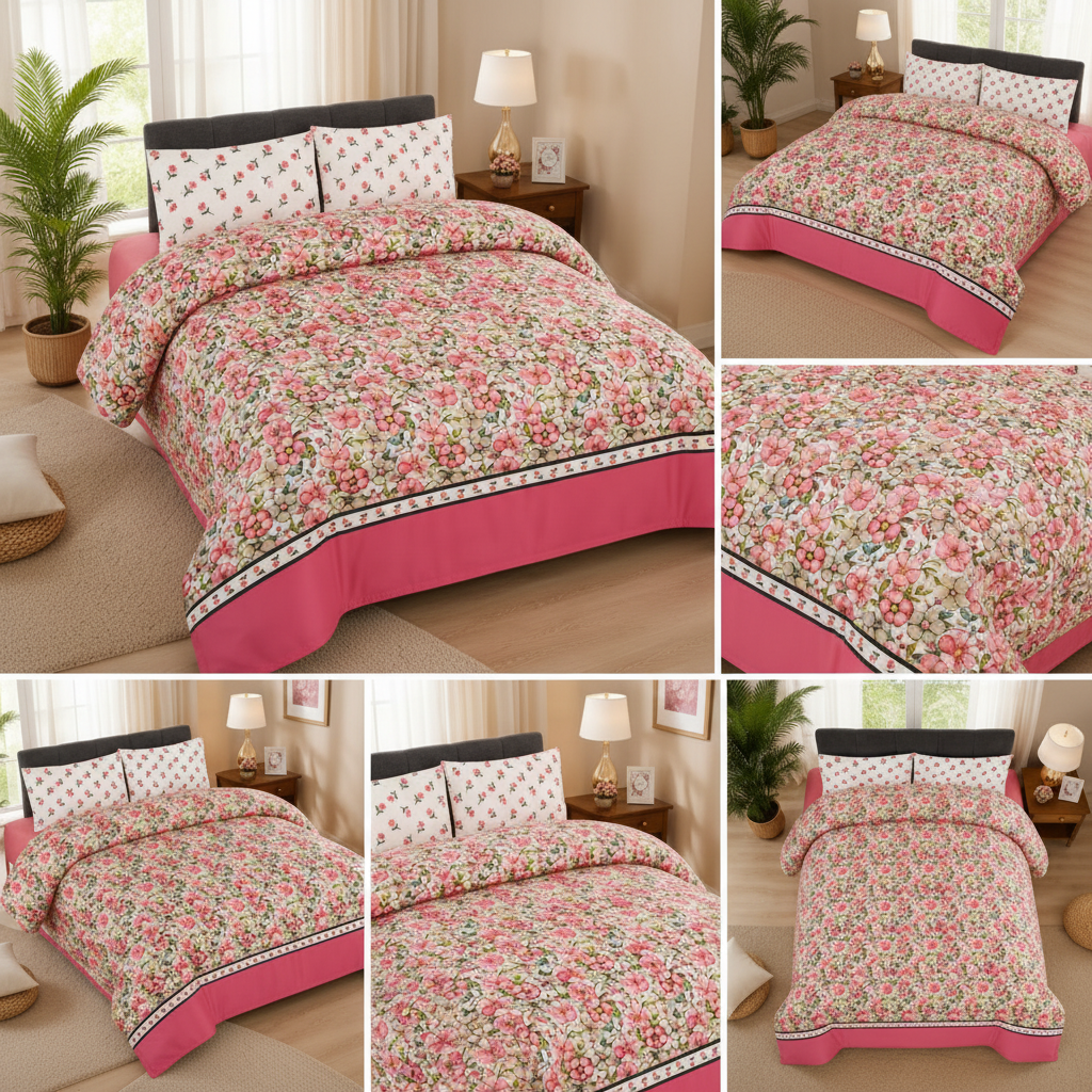 Signature Printed Bed Sheet Set – King Size