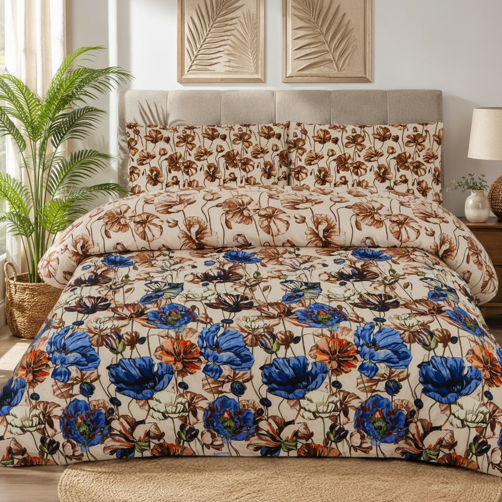 Signature Printed Bed Sheet Set – King Size