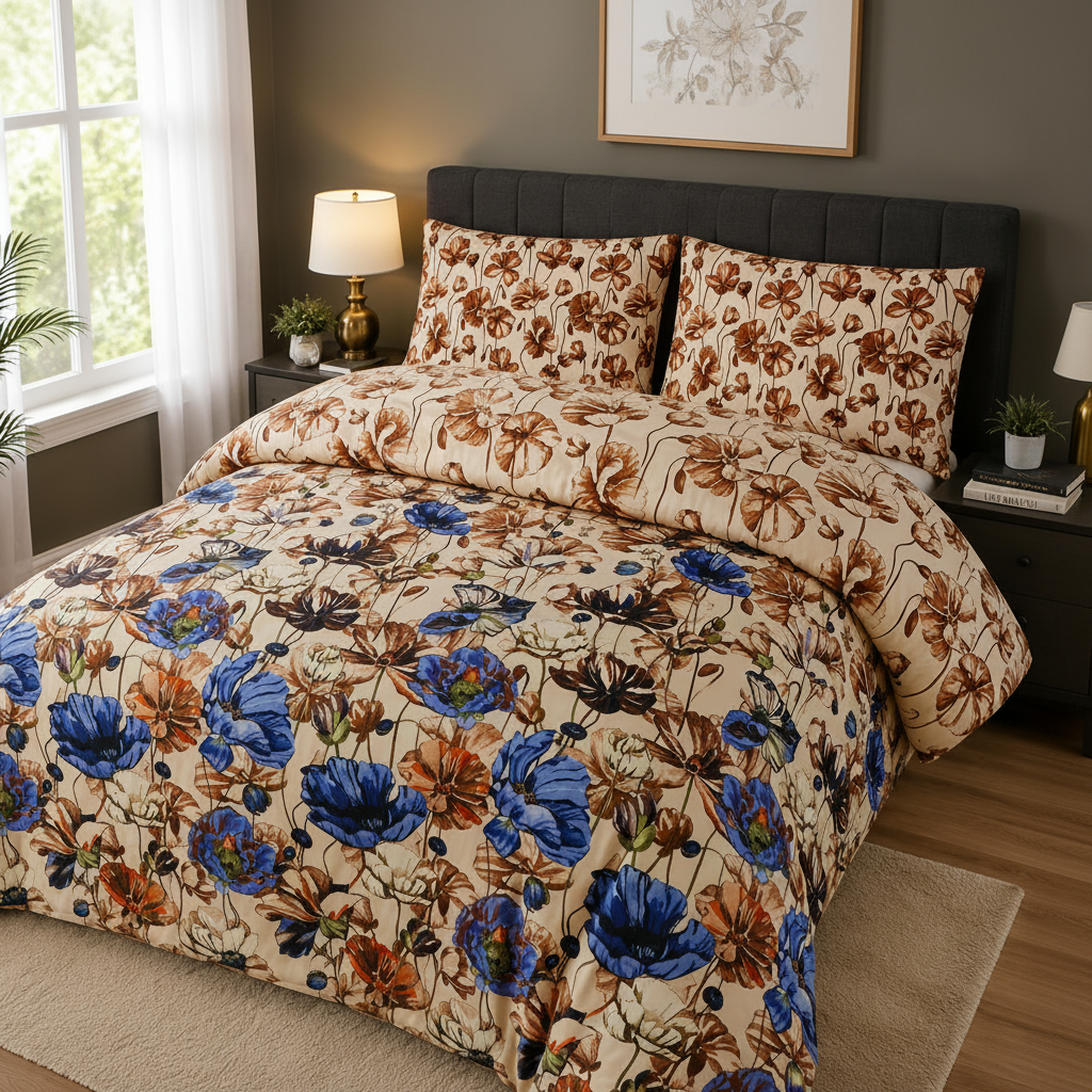 Signature Printed Bed Sheet Set – King Size