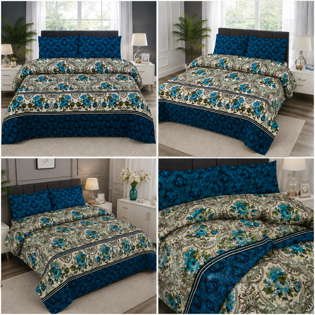 Signature Printed Bed Sheet Set – King Size
