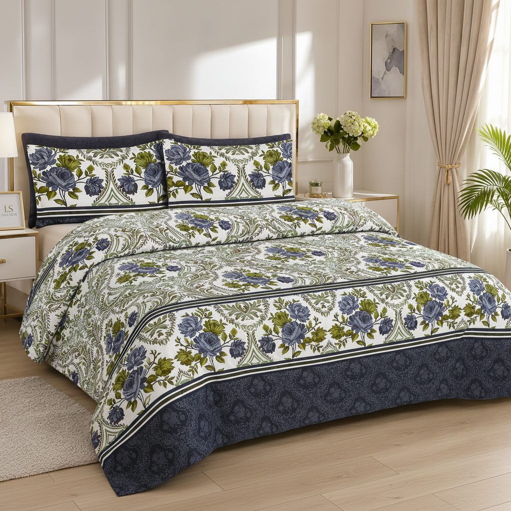 Signature Printed Bed Sheet Set – King Size