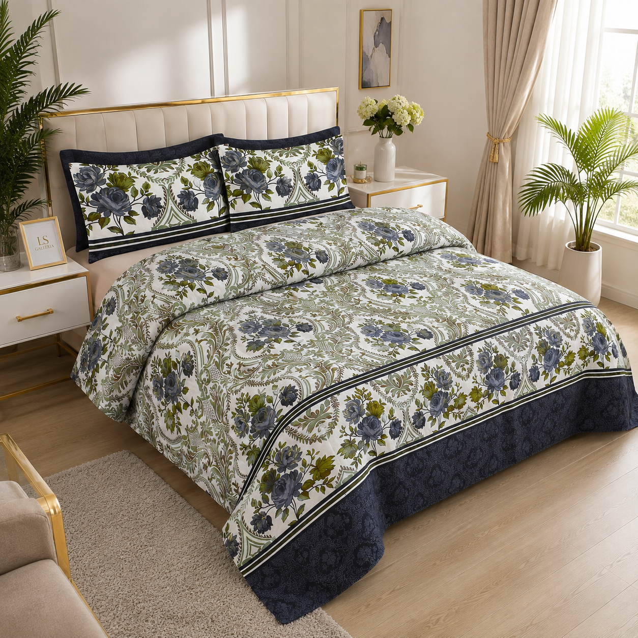 Signature Printed Bed Sheet Set – King Size