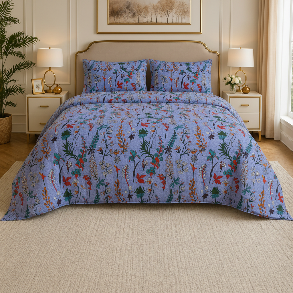 Classic Printed Bed Sheet Set – King Size