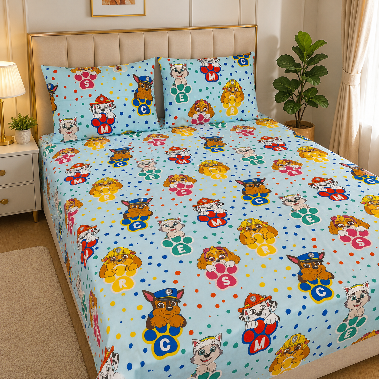 Kids Printed Bed Sheet Set – King Size