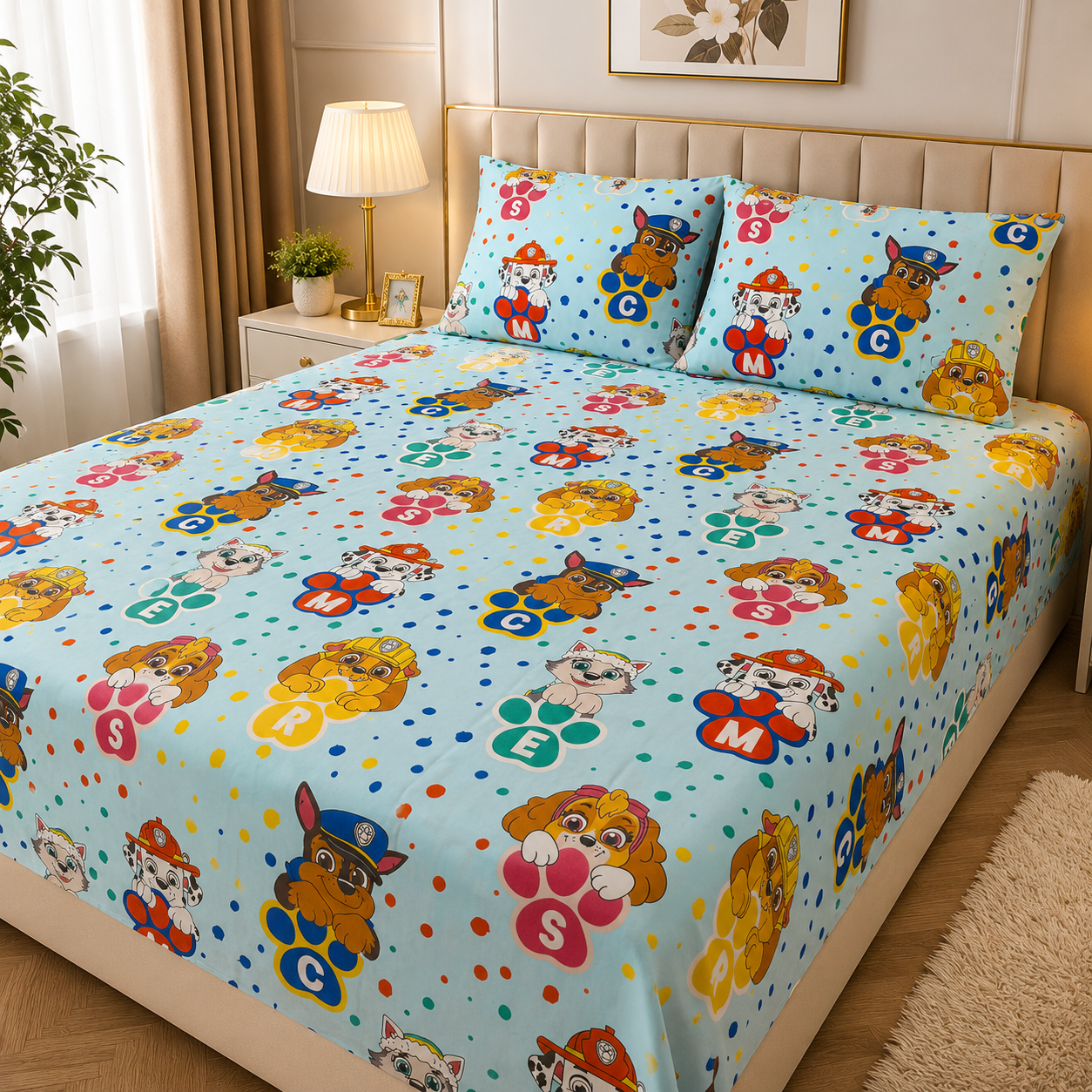 Kids Printed Bed Sheet Set – King Size