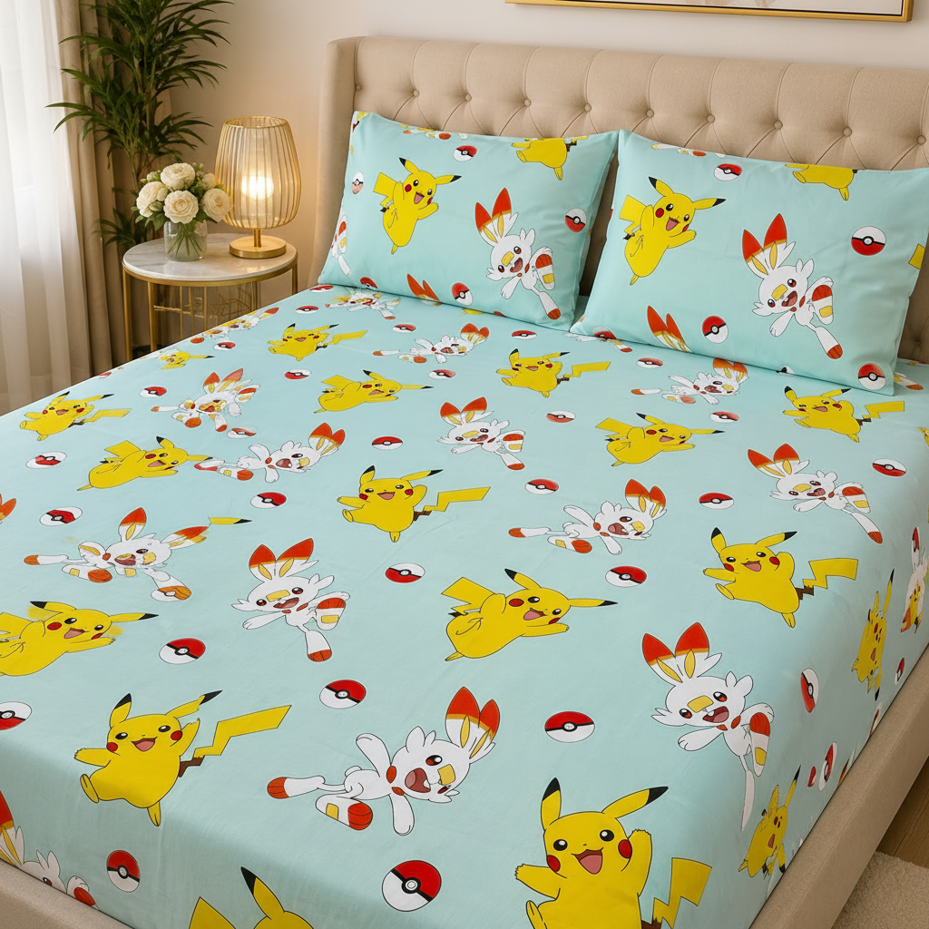 Kids Printed Bed Sheet Set – King Size