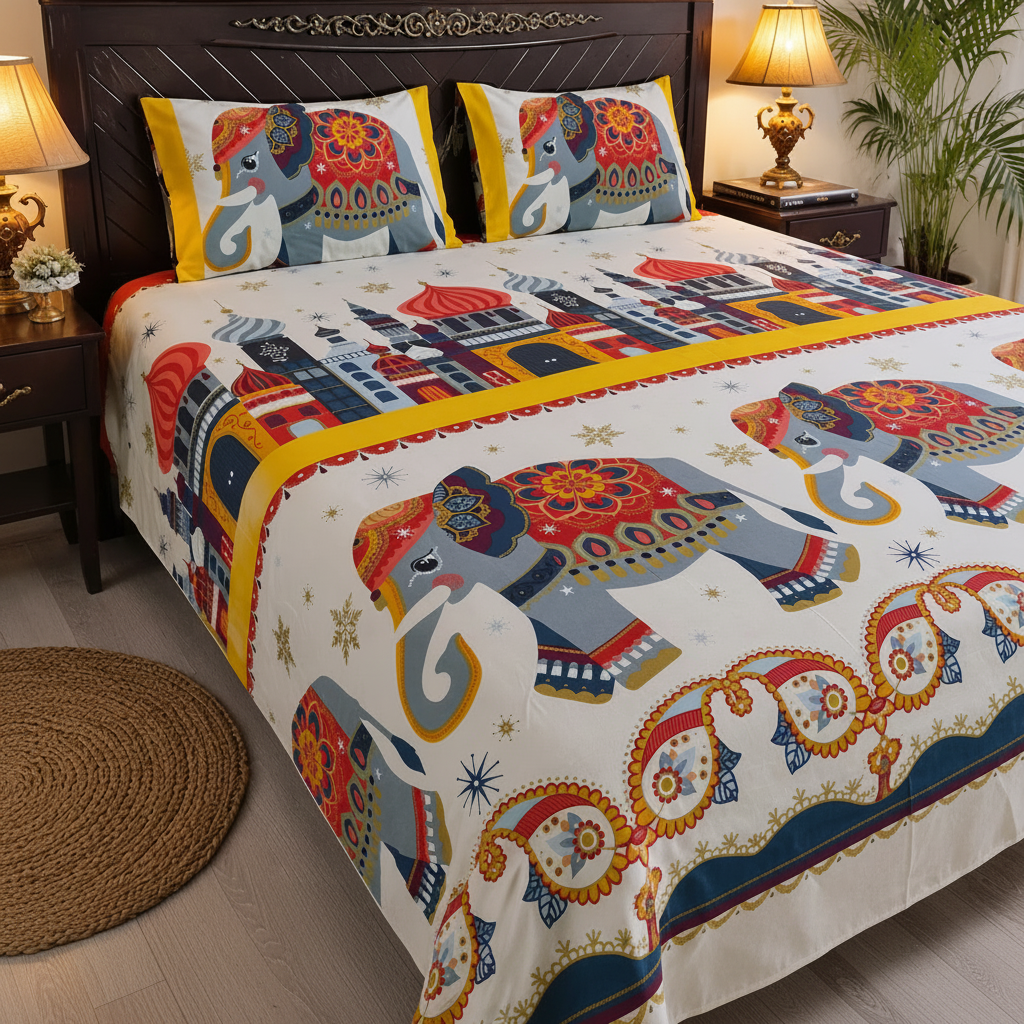 Kids Printed Bed Sheet Set – King Size