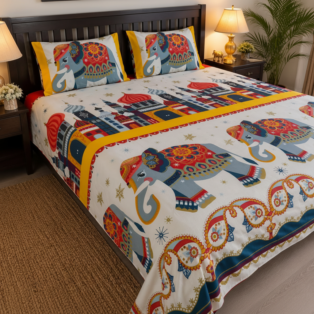 Kids Printed Bed Sheet Set – King Size