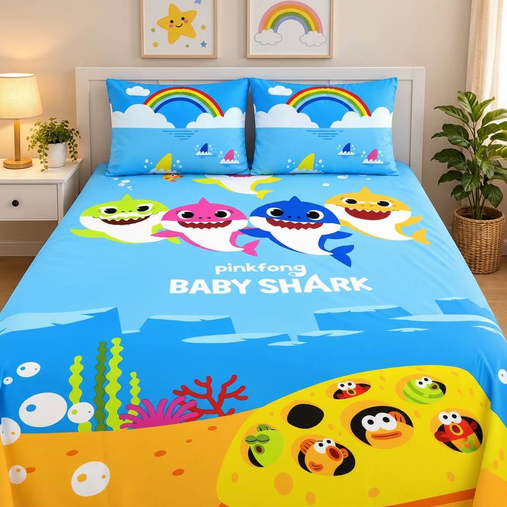 Kids Printed Bed Sheet Set – King Size