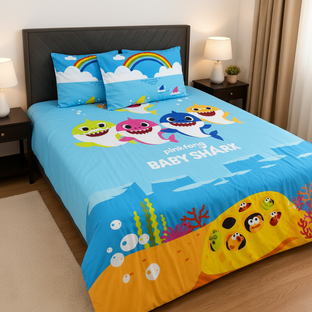 Kids Printed Bed Sheet Set – King Size