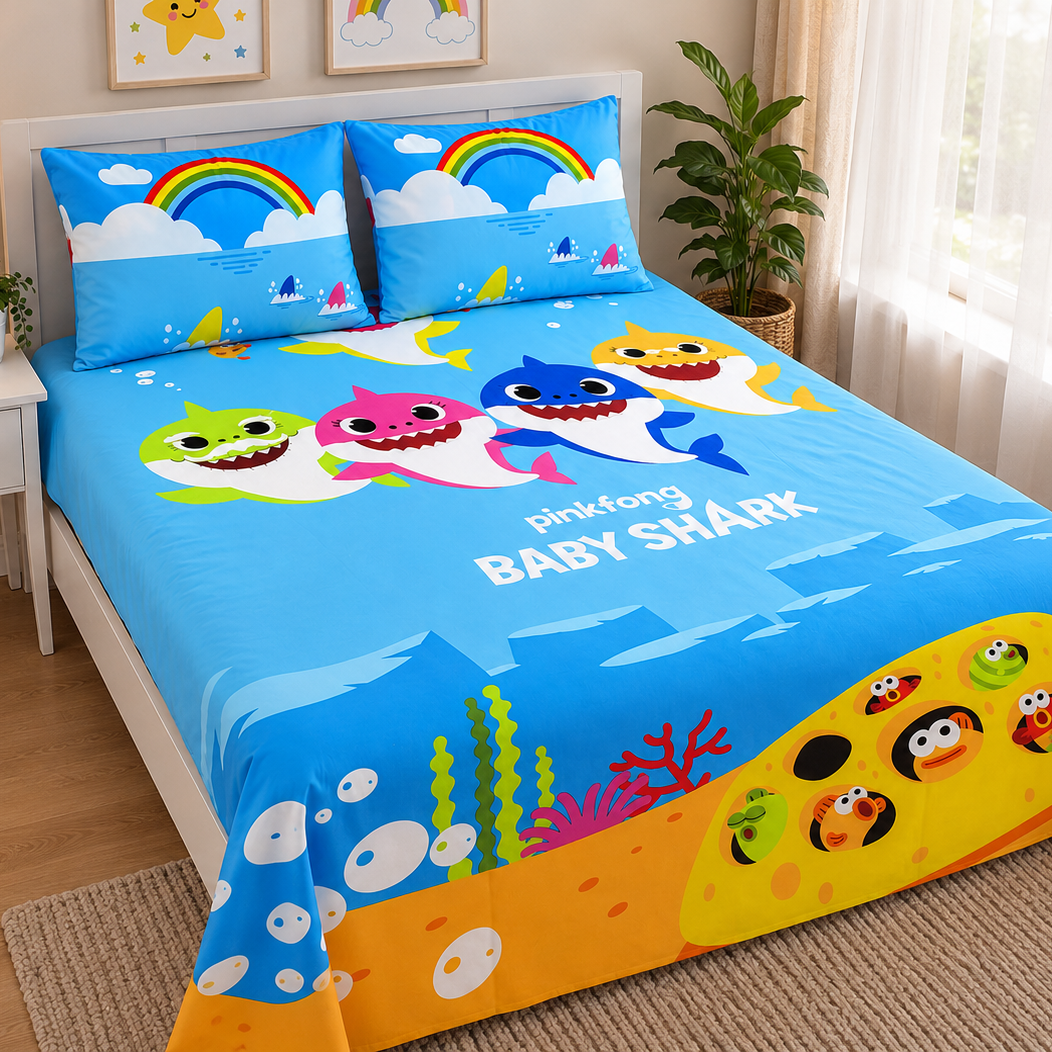 Kids Printed Bed Sheet Set – King Size