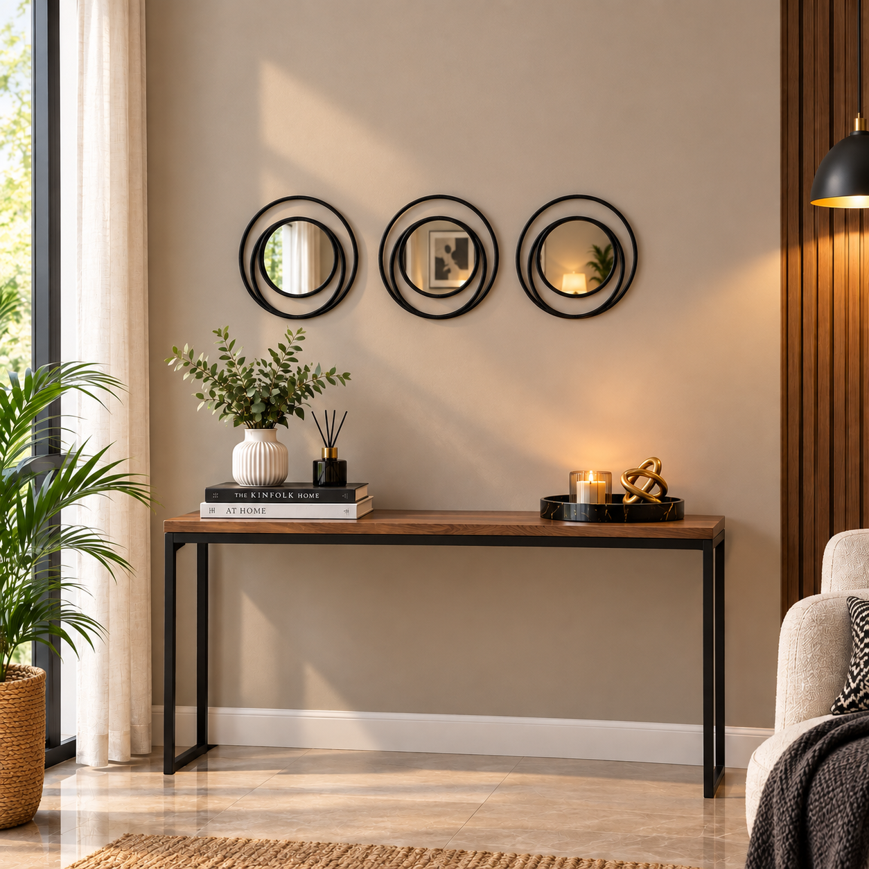 3-PCS Set of Black Ringo Style Mirrors