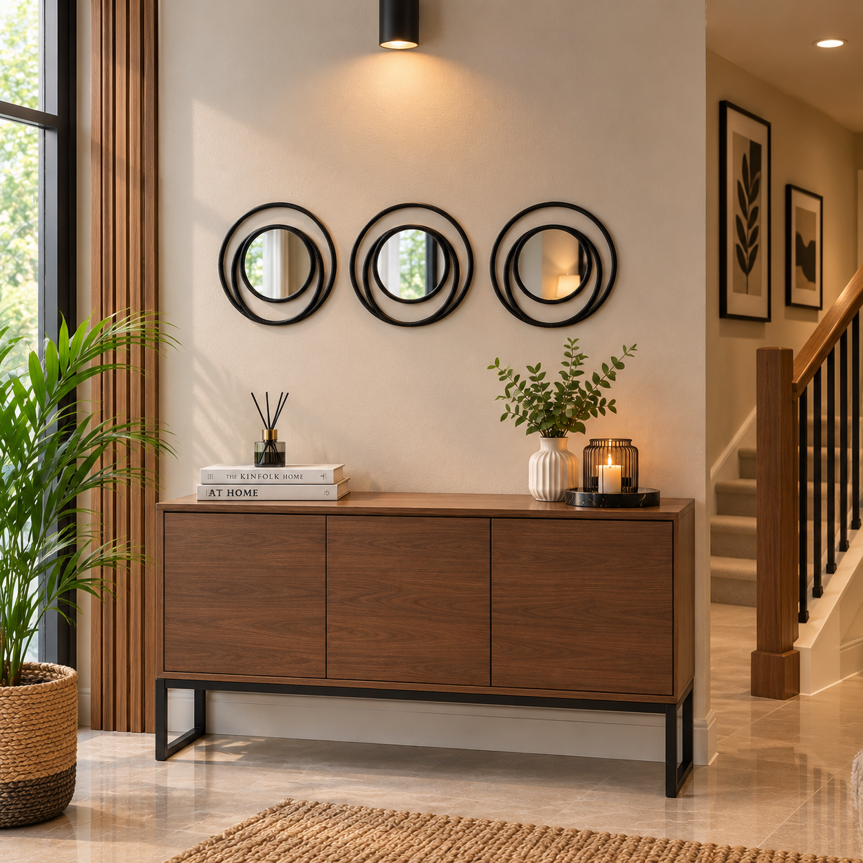3-PCS Set of Black Ringo Style Mirrors