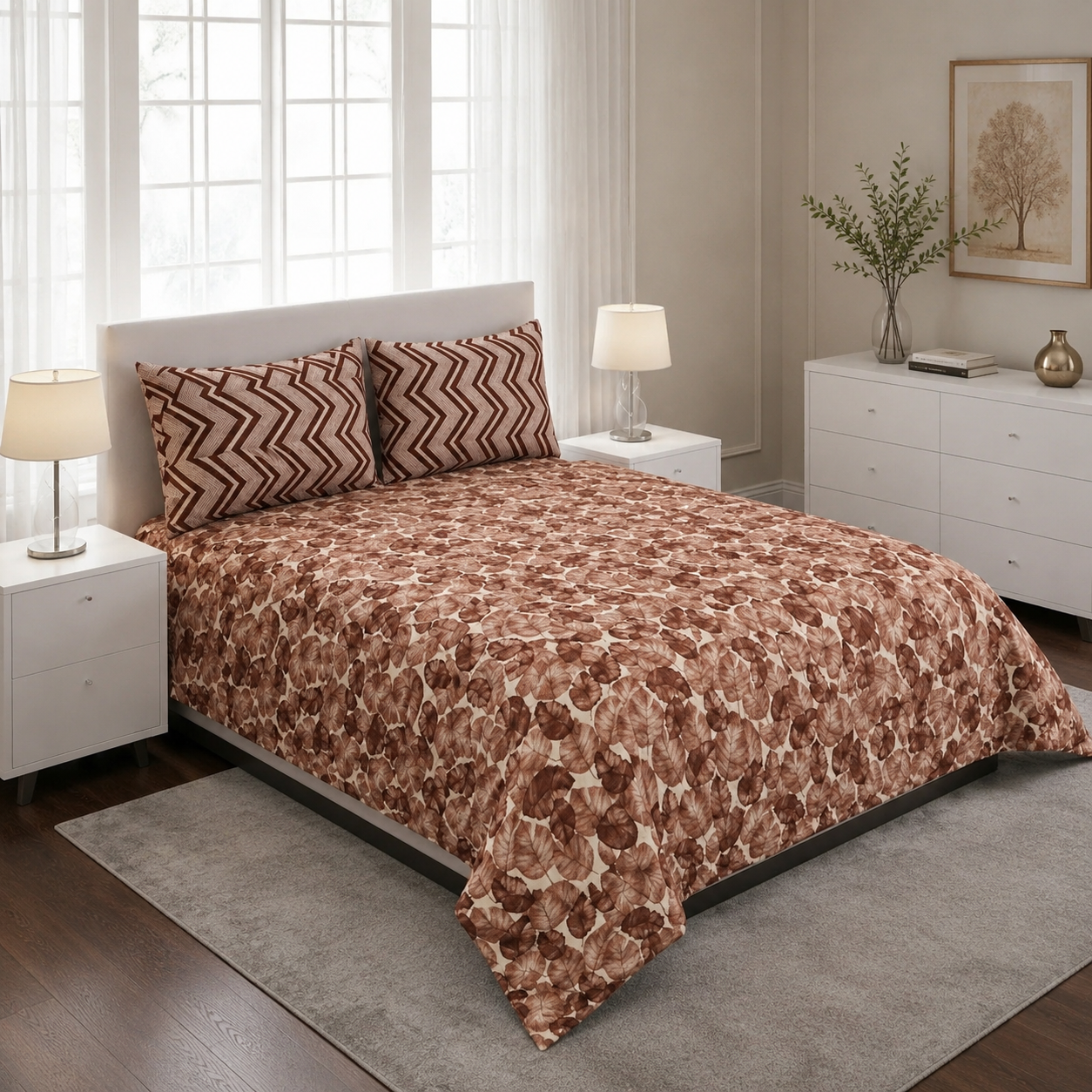 Printed Bed Sheet Set (King)