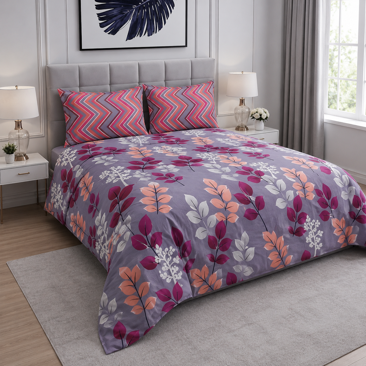 Printed Bed Sheet Set (King)