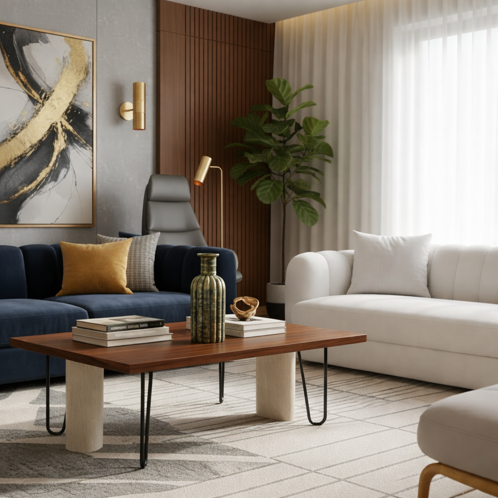 Antique Golden Resin Vase Bottle Shape - Vertical Lines (without Flowers)