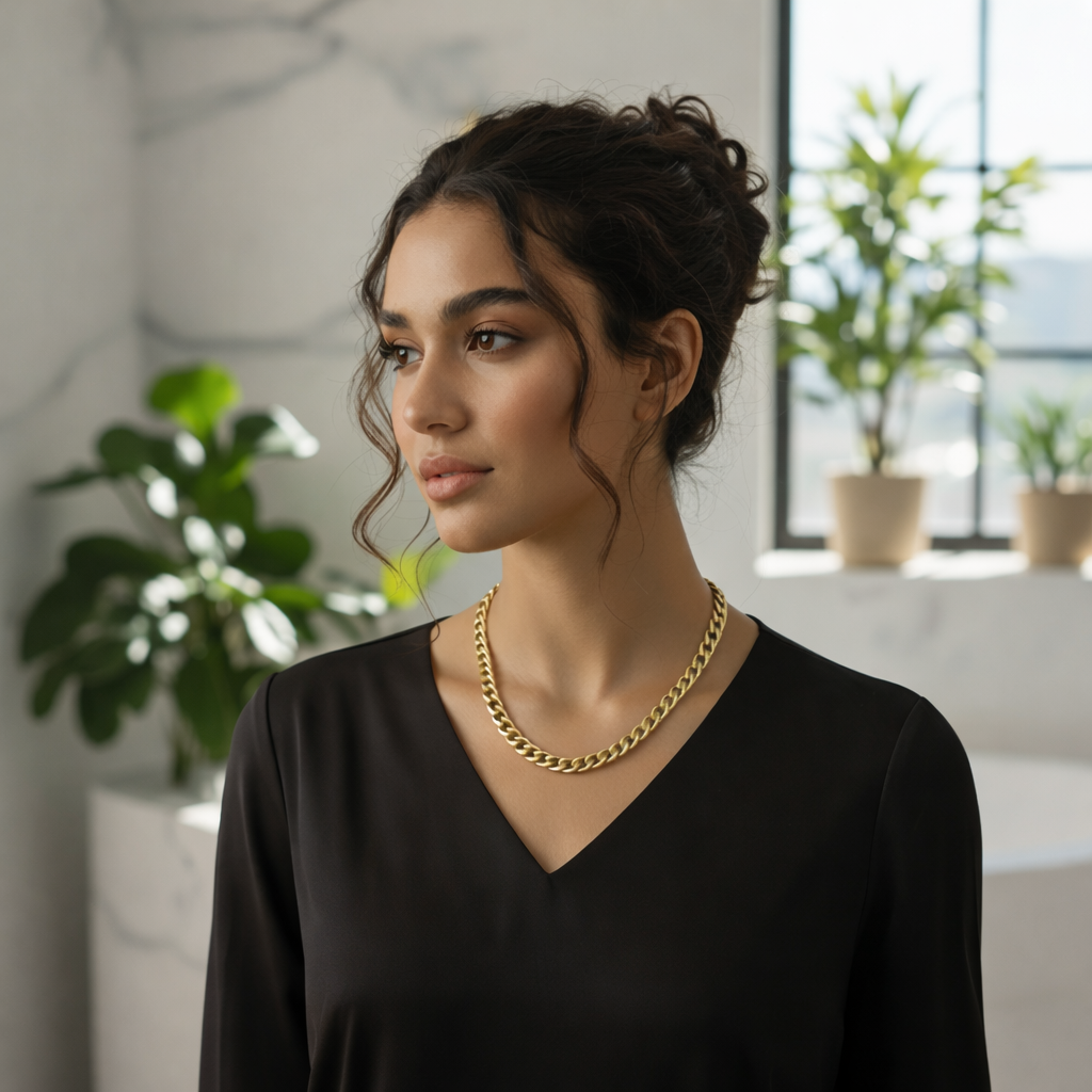 Golden Cuban Chain in Gift Packing