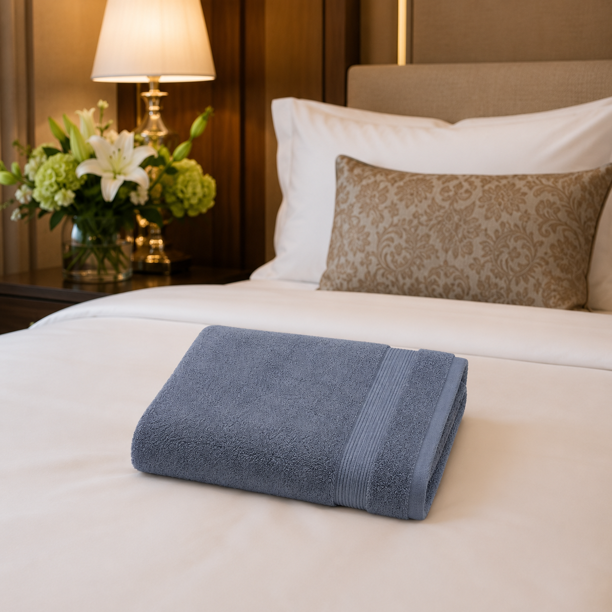 Premium Quality Dyed Bath Towel (Grey)