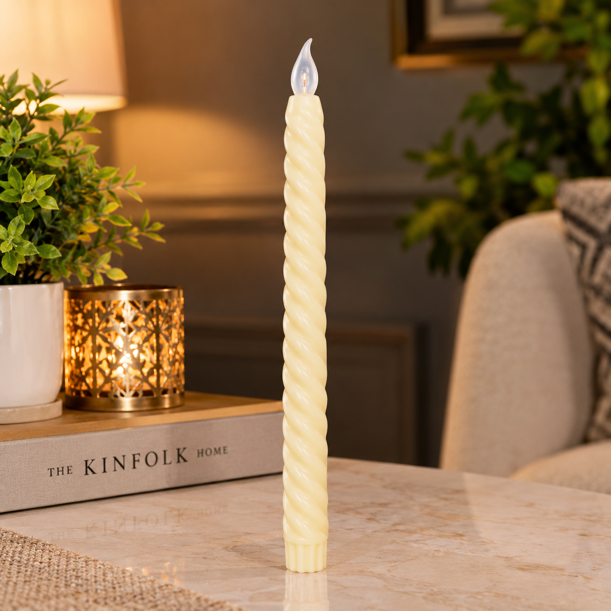 01 LED Smokeless Spiral Candle (without stand & without Battery/Cells)