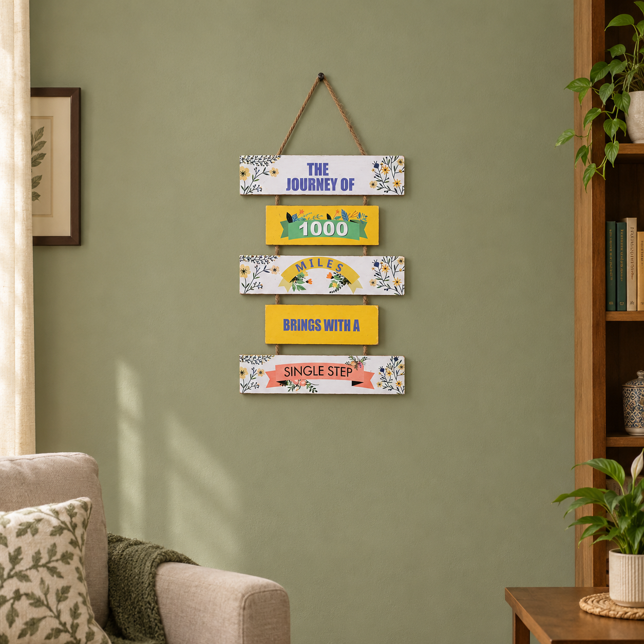 5-Tier Wooden Wall Hanging Quotes