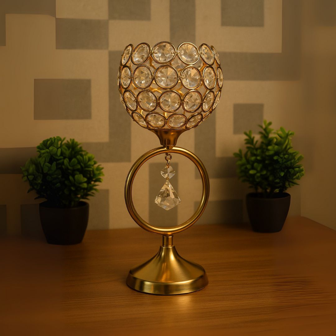 Crystal Beaded Candle Holder