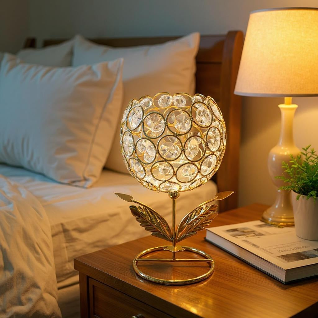 Crystal Beaded Candle Holder