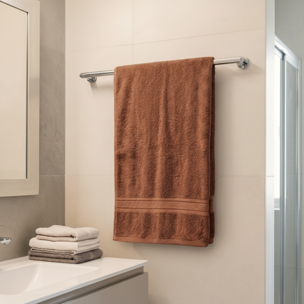 Premium Quality Dyed Bath Towel (Dark Brown)