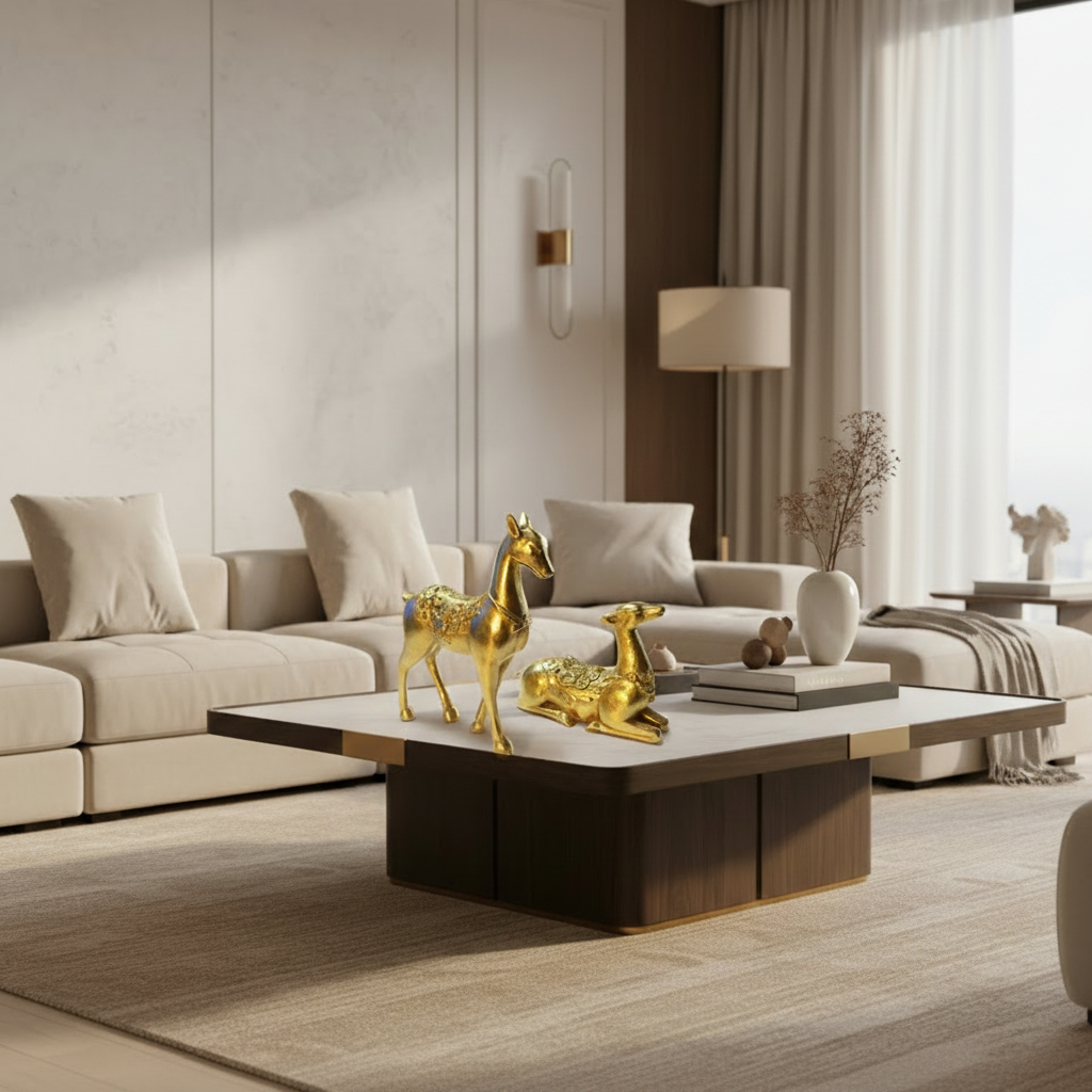 Set of 2 Golden Deers