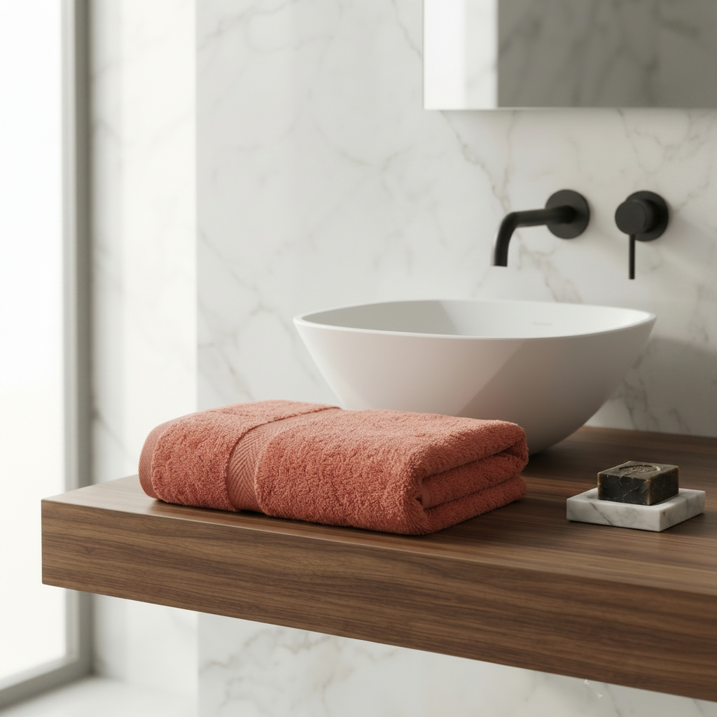 Premium Quality Dyed Bath Sheet (Rust)