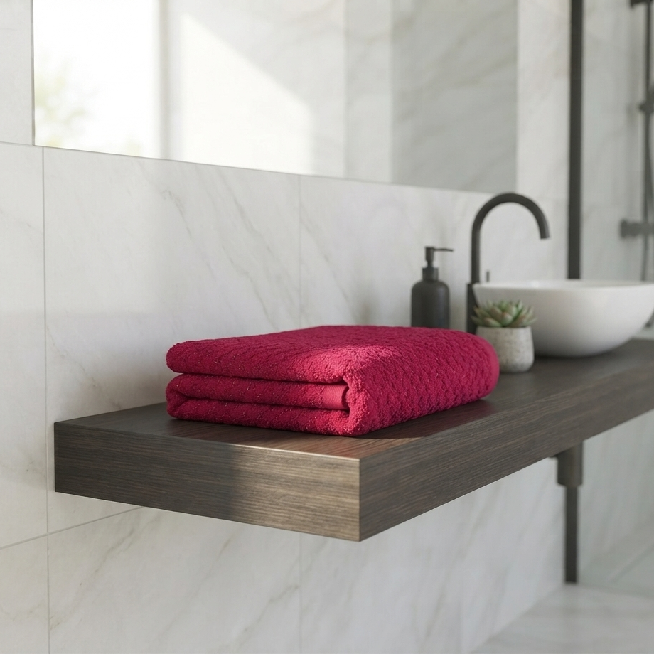 Premium Quality Dyed Jacquard Bath Sheet (Maroon)