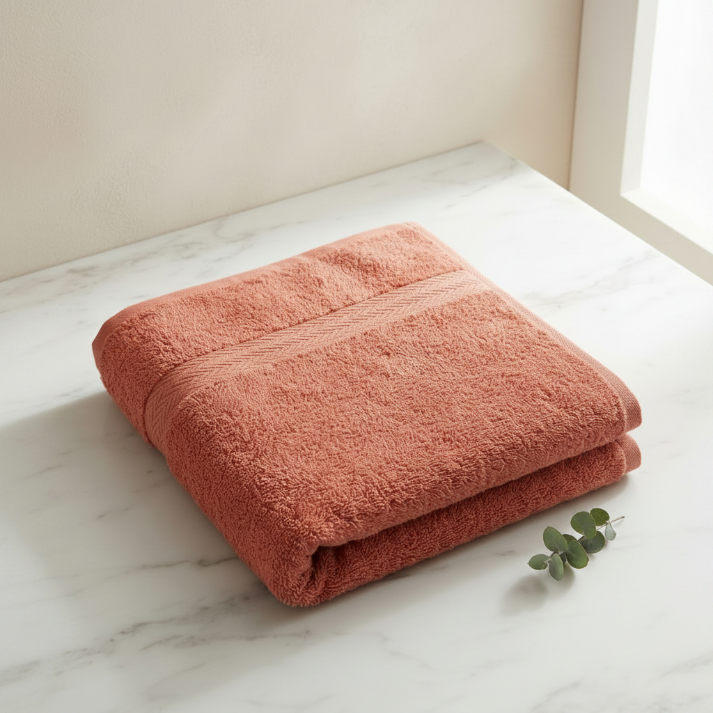 Premium Quality Dyed Bath Sheet (Rust)