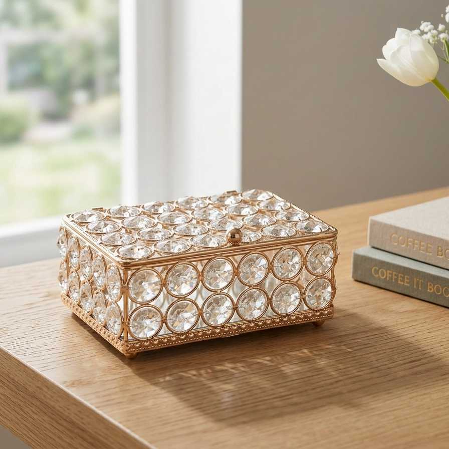 Crystal Beaded Jewellery Box