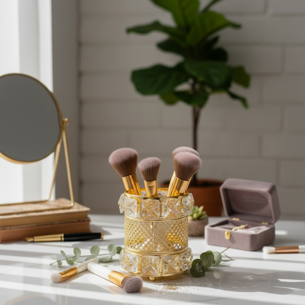 Crystal Makeup Brush Holder