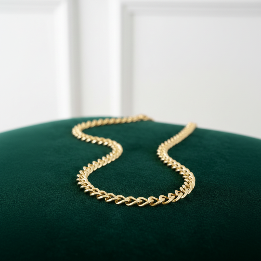 Golden Cuban Chain in Gift Packing