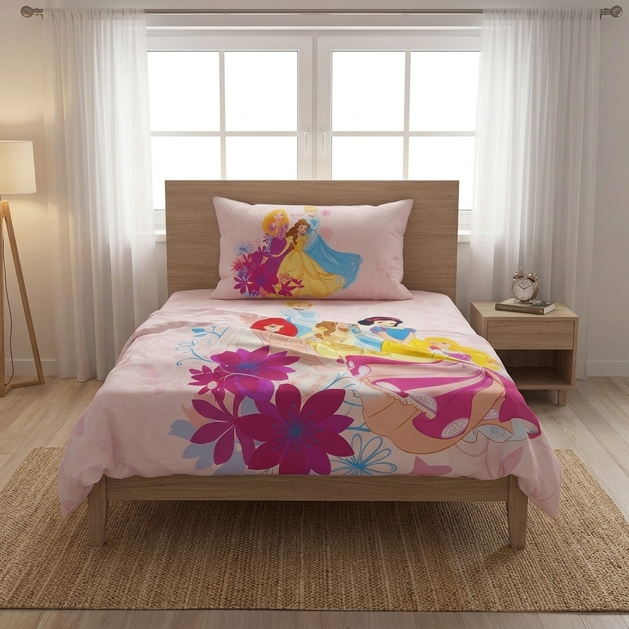 Kids Printed Bed Sheet Set (Single)