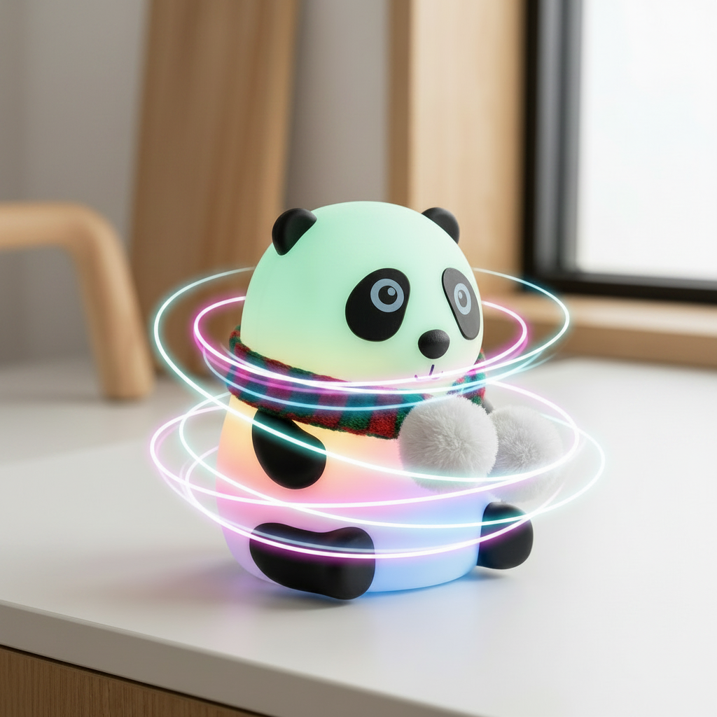 Panda Silicone Night Light (8 Colours LED with Touch Function) - Rechargable