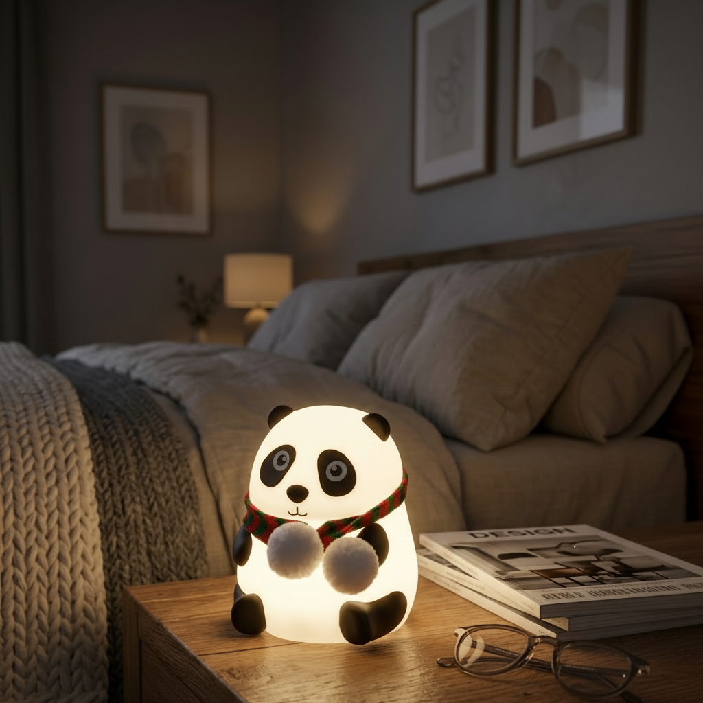 Panda Silicone Night Light (8 Colours LED with Touch Function) - Rechargable