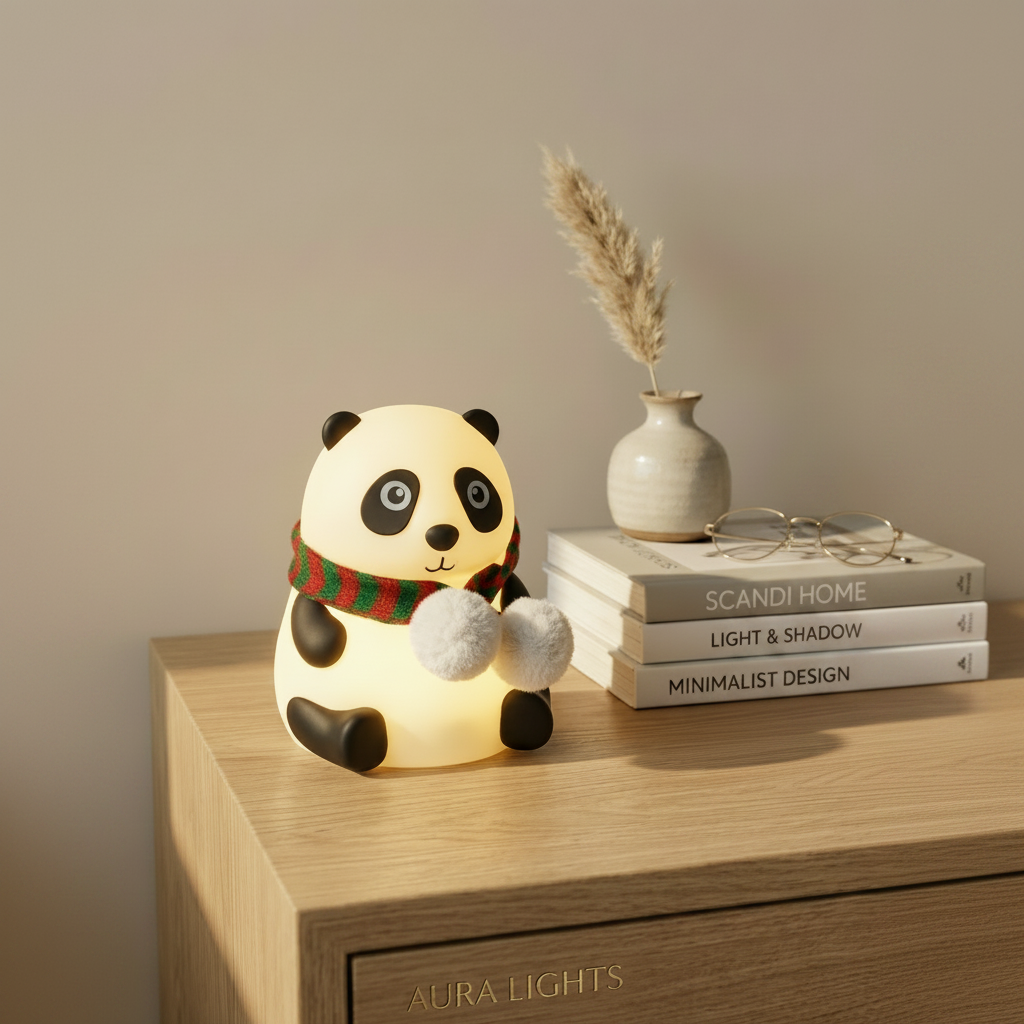 Panda Silicone Night Light (8 Colours LED with Touch Function) - Rechargable
