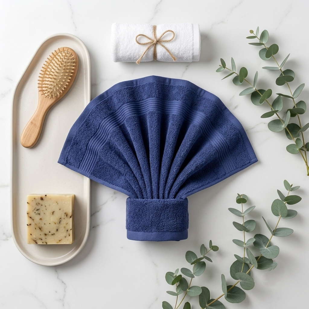 Premium Quality Dyed Bath Towel (Navy Blue)
