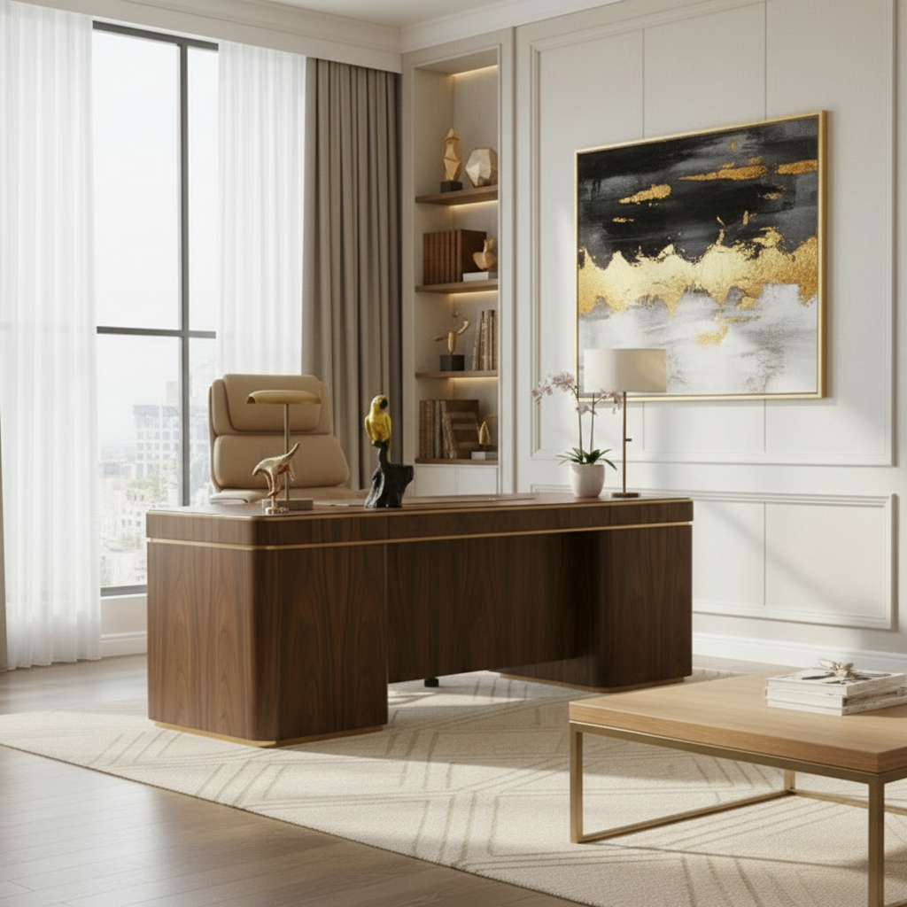 Golden Resin Parrot on Tree Stem