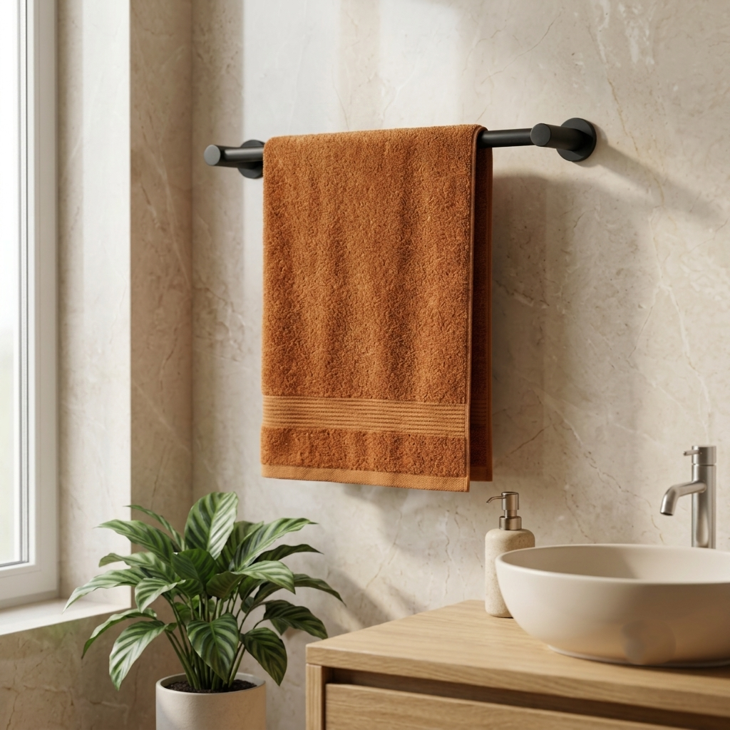 Premium Quality Dyed Bath Towel (Dark Brown)