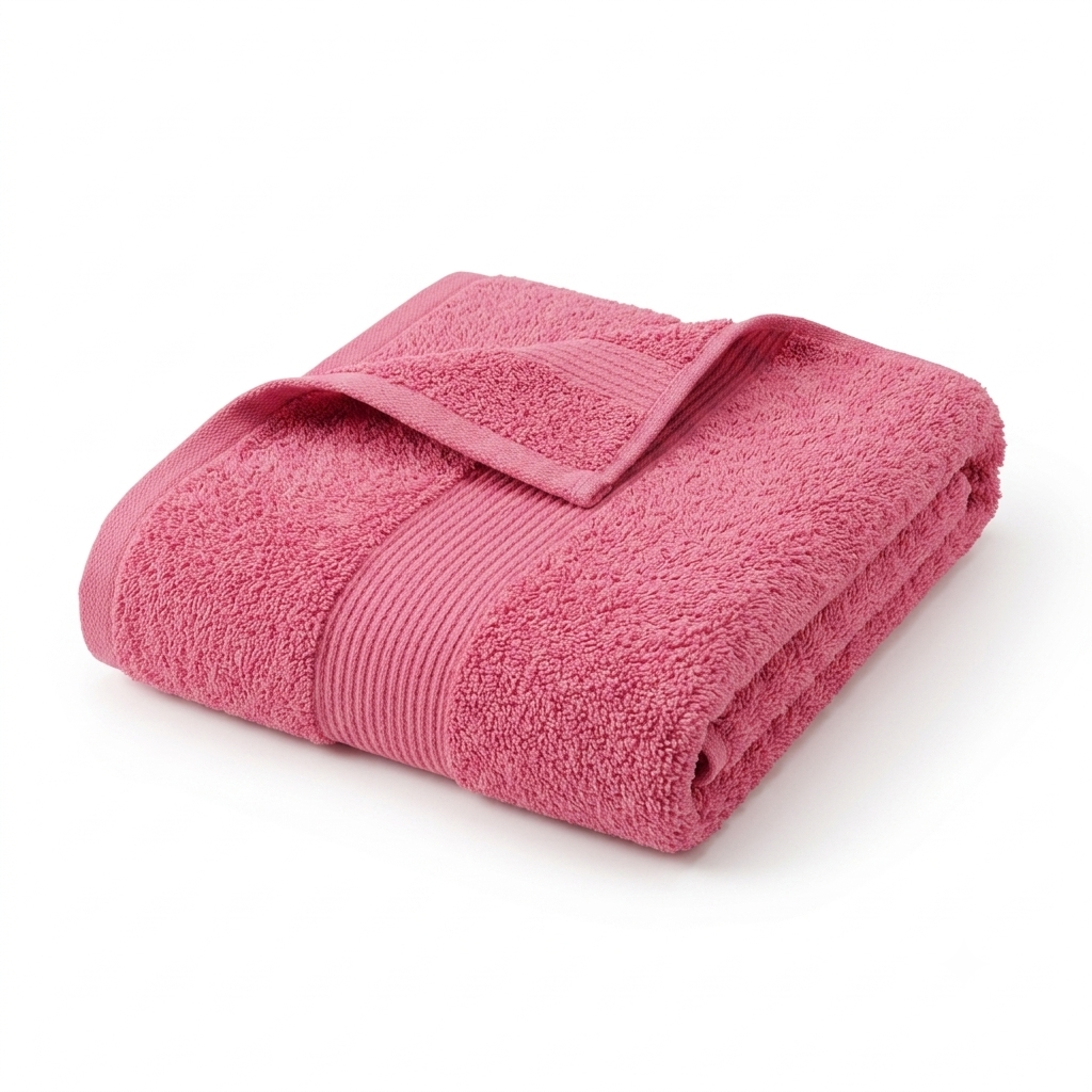 Premium Quality Dyed Bath Towel (Hot Pink)