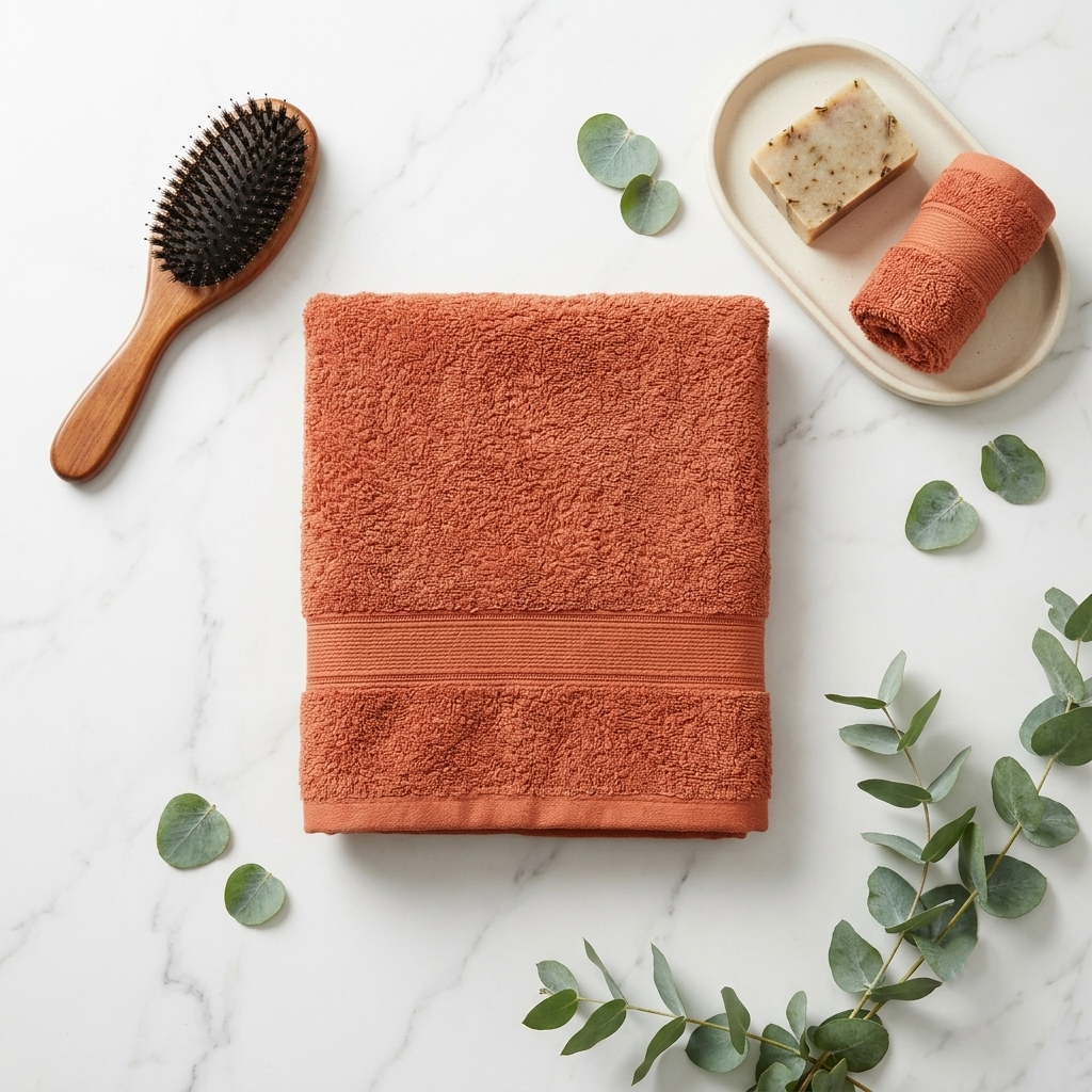 Premium Quality Dyed Bath Towel (Rust)
