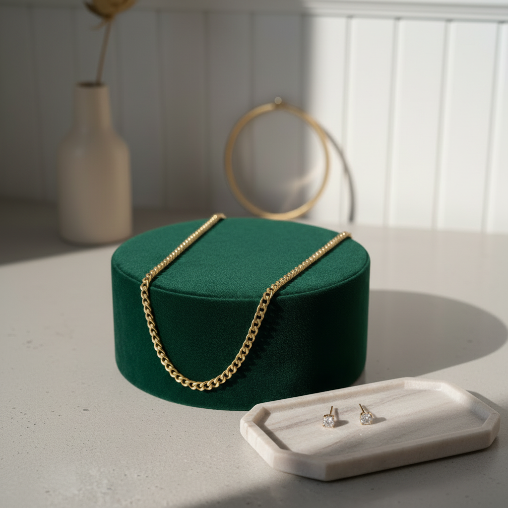 Golden Cuban Chain in Gift Packing
