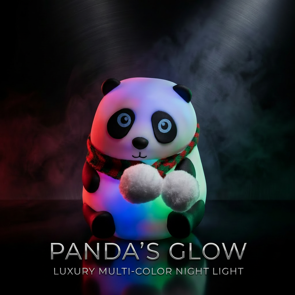 Panda Silicone Night Light (8 Colours LED with Touch Function) - Rechargable