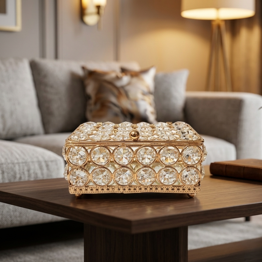 Crystal Beaded Jewellery Box