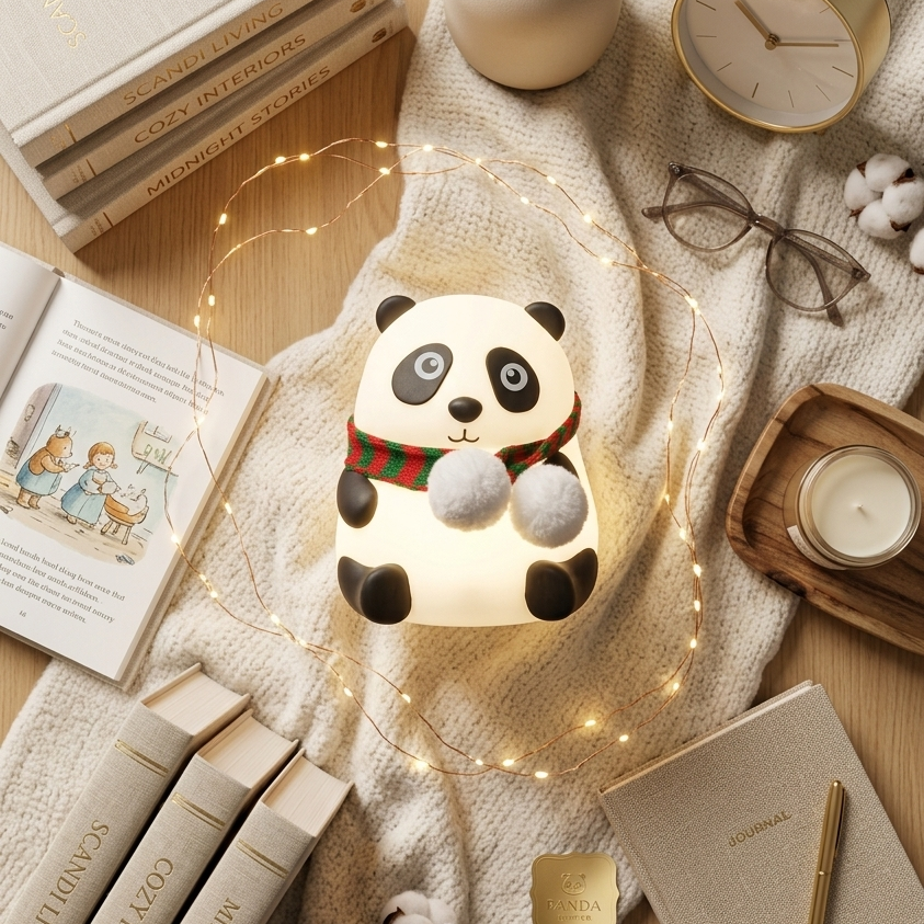 Panda Silicone Night Light (8 Colours LED with Touch Function) - Rechargable